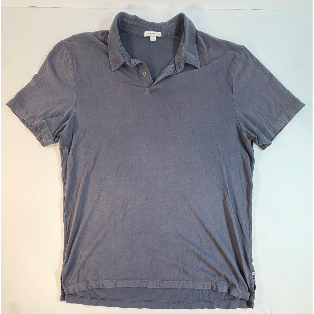 Standard James Perse Mens Gray Supima Cotton Polo Shirt MSX3337 Size 3 L